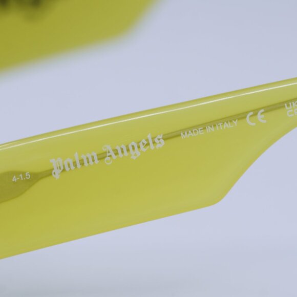 Palm Angels PERI002 PALM 1807 Sunglasses Yellow Rectangle Frame, Grey Lenses - Picture 8 of 10